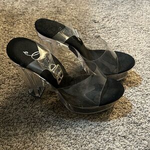 Ellie Black and Clear Heels